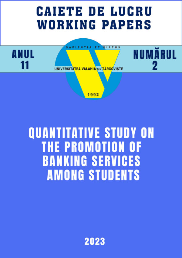 Coperta Anul 11 · Nr. 2 · 2023: Quantitative Study on the Promotion of Banking Services Among Students
