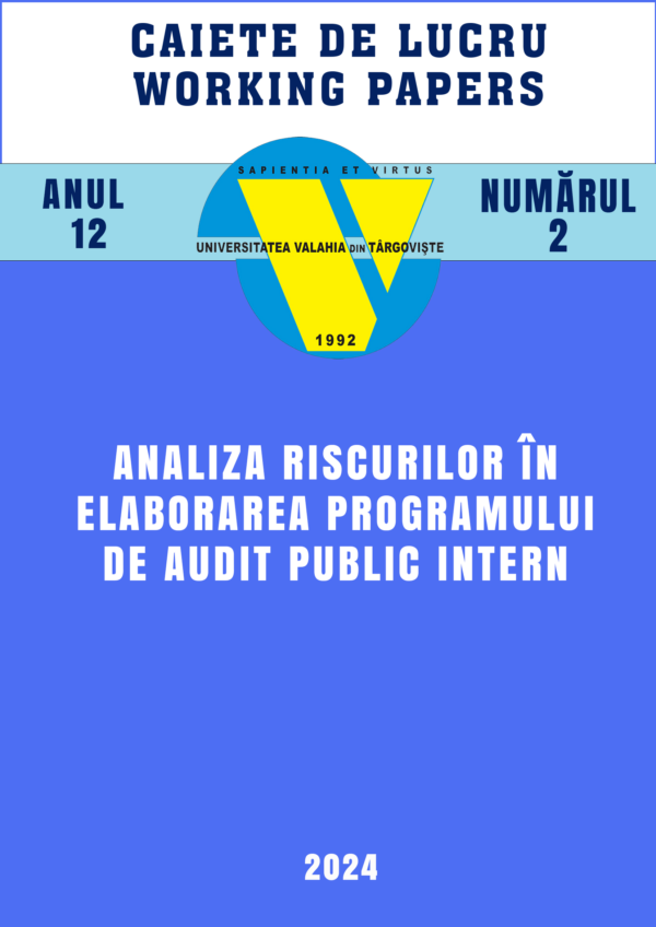 Coperta Anul 12 · Nr. 2 · 2024: Analiza riscurilor în elaborarea programului de audit public intern